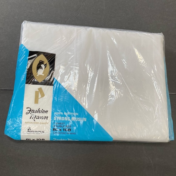 Penneys Bedding Vintage Penneys Fashion Manor 0 Cotton White Flat